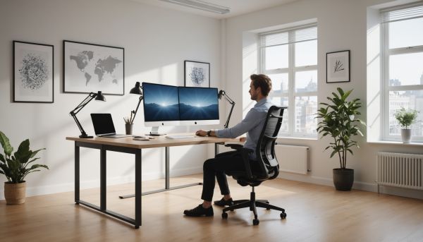 Étirements matinaux et posture correcte au bureau au quotidien