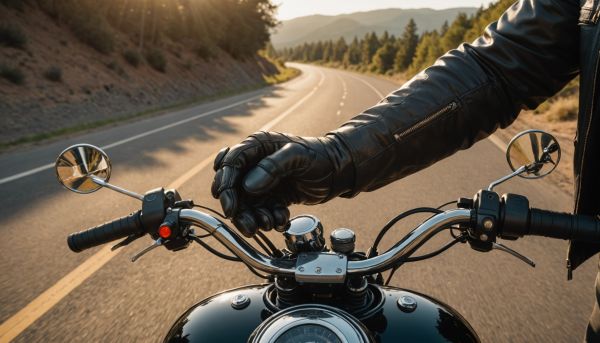 Les gants renforcés protègent efficacement les mains en route